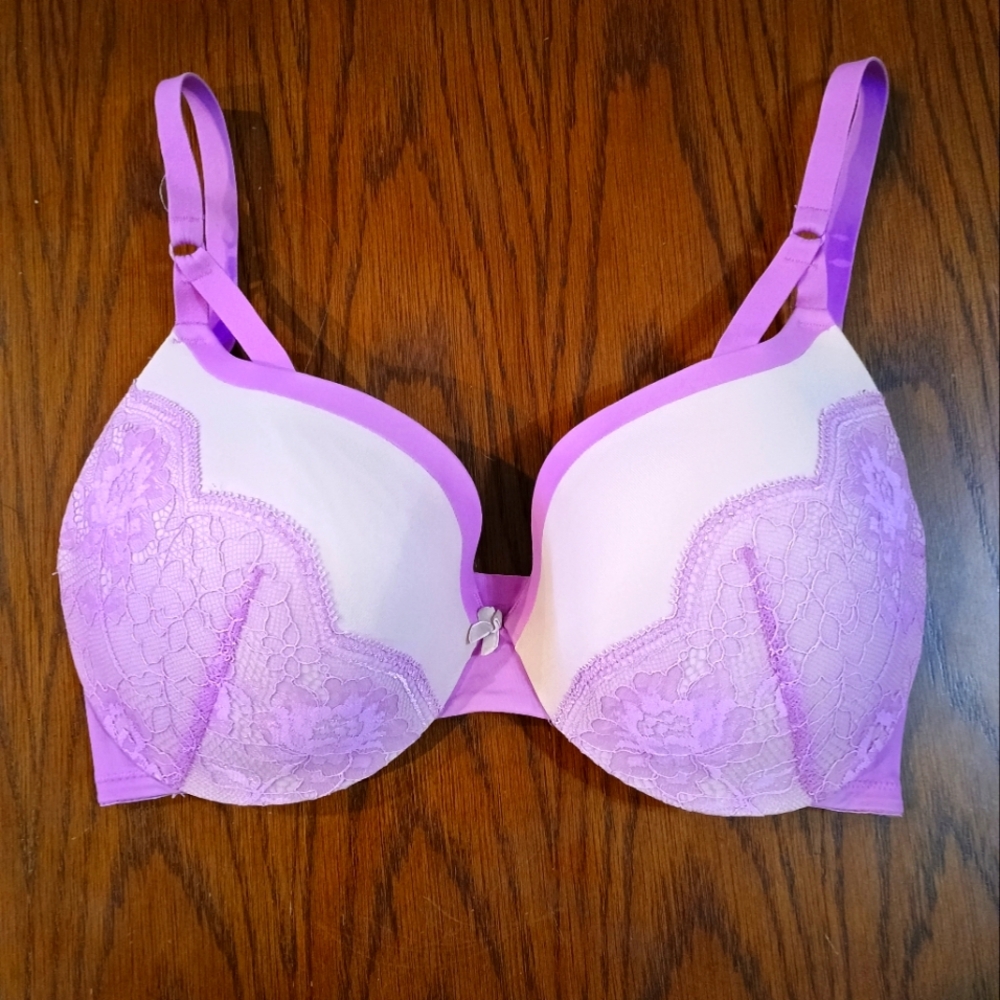 Maidenform pink & purple underwire pushup bra 36D
